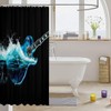 Cool Guitar Bass Bath Curtain 72"x72" 3D Water Modern Artistic