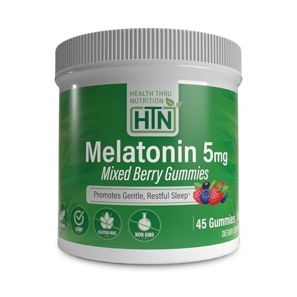 Health Thru Nutrition Melatonin 5mg Gummies | 45 Count Mixed
