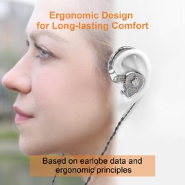 HIDIZS MS1-Galaxy in-Ear Monitors High-Performance Dual Magnetic Circuit Dynamic Driver 3.5mm Plug Inline Control and Microphone Detachable 0.78mm 2 Pin Cable Without Mic Black