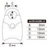 Master Lock 4630JAQBLU 4630JAQBLU Padlock, Key Type, Small, Lightweight, Main
