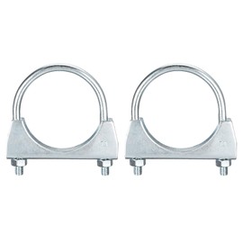 sourcing map sourcing map Muffler U-Bolt Clamps for 70mm(2-3/4") Diameter Exhaust Tail Pipe, 2pcs Exhaust U Clamp Saddle Type U-Bolt Clamps