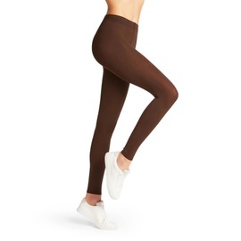 FALKE Women's Pure Matt Footless Tights, Opaque 100 Denier, Stockings for Women, Brown (Brenda 5179), L, 1 Pair