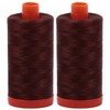 2-Pack - Aurifil 50WT - Chocolate (2360) Solid - Mako