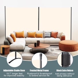 Room Divider 2 Panel Large Privacy Screens, 142''x72''H Upgraded Room Divider Wall for Room Partitions, Tall 6FT Partition Room Dividers Screen Panel for Bedroom Office School, Portable Partition Wall