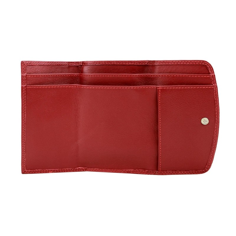 Golden head polo en cuir de vachette bügelbörse 12 cm