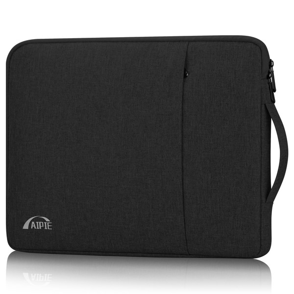 AIPIE Laptop Case 15.6 16 Inch Notebook Sleeve Carrying Case Bump Absorb Briefcase, Horizontal 15.7" x 11.2" Handbag, Compatible with MacBook, Acer, Asus, Dell, PC Cover for Work, Black