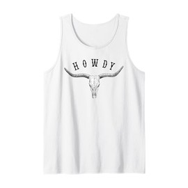 Howdy Bull Skull Tank Top