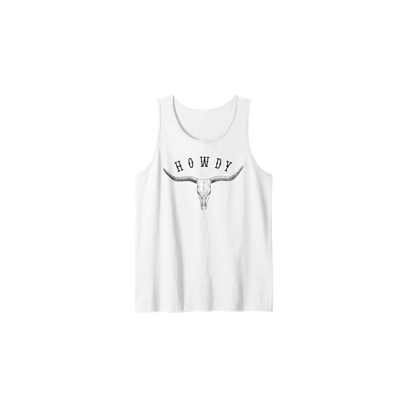Howdy Bull Skull Tank Top