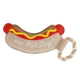 Pavilion Gift Company - Hot Dog - 12" Canvas Rope Dog Toy Chew Tug of War Hot Dog Best Friend Doggy Puppy K9 Gift