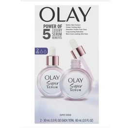 OLAY Super Serum (5 In 1) Collagen Peptide Vitamin E& C - 30ML, 1oz- 2 Pack 2oz