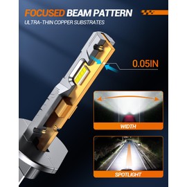 SEALIGHT H1 Fog Bulbs, 30000LM Super Brighterness 1:1 Mini Size, 6500K Cool White Fog Lights with 15000RPM Cooling Fan, 3 Minutes Inatallation, Pack of 2