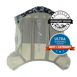 UltrAspire Bronco Lightweight Running Vest - Desert Sage, Medium (32-38") with Soft Bottles