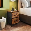 WLIVE Night Stand, Small 2 Drawer Dresser, Nightstand with Fabric