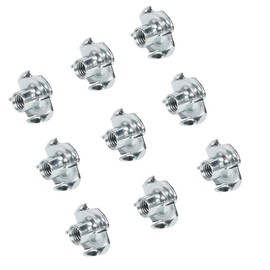 Gedotec Impact Thread Furniture Connector Metal Screw-In Nut with 4 Drive-In Tips, Thread Insert with Internal Thread M10 x 11 mm, Galvanised Steel, Pack of 25, Screw-In Sleeves Wood for Pressing In