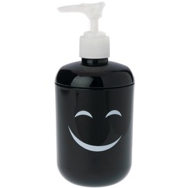 Spirella Smiling Liquid soap Dispenser Black, 7 x 7 x 16 cm