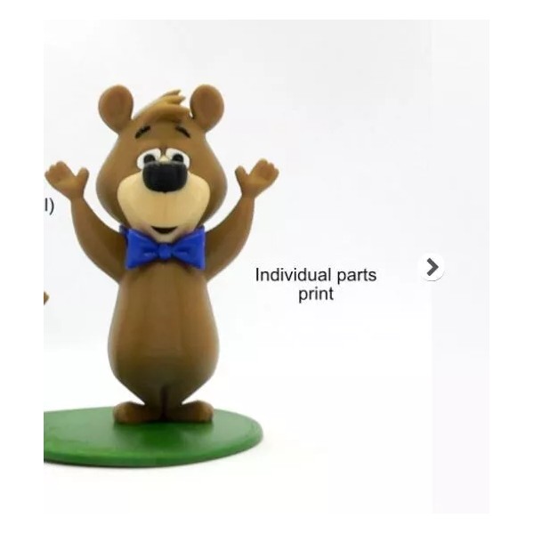 UNPAINTED Yogi Bear BooBoo Bear 3D Printed Model Kit 4"