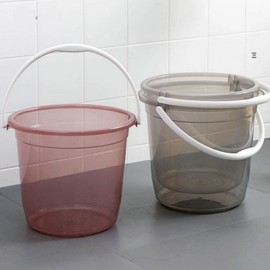 Versatile Translucent Large Capacity Storage Basket & Tub PP Gray 5ea