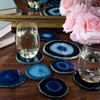 Blue Agate Coasters Set for Coffee Table (Blue 2PK)