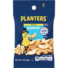 Planters Salted Cashews (12 ct Pack, 3 oz Packs)