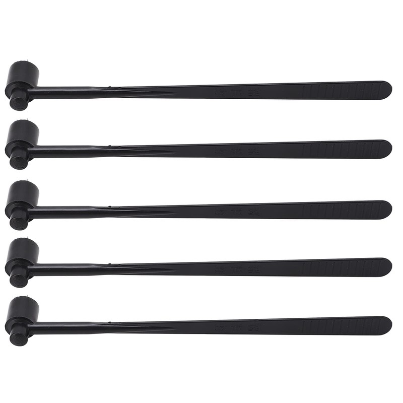 5 Pieces Plum Blossom Dermal Hammer Single End Black ABS