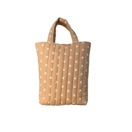 Kwang Min Handbag for Daily Commute,Lunch Box,File Folders, Laptop Tote Bag. Top Double Handles, Quilted Cotton, Magetic Closure, Light, Unque Design Handbag for Work, College and Travel (Coral Bunny)