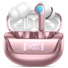 Bluetooth Headphones, Wireless Bluetooth 5.4 In-Ear Headphones with ENC Noise Cancelling Mic, Wireless Headphones Deep Bass, IP7 Waterproof Wireless Earbuds, 45H Bluetooth Earphones, LED Display