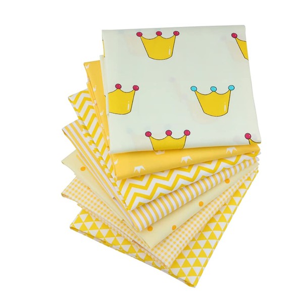 CraftsFabrics 7pcs/Lot (16"x20") Printed 100% Cotton Fat Quarters Fabric Bundles