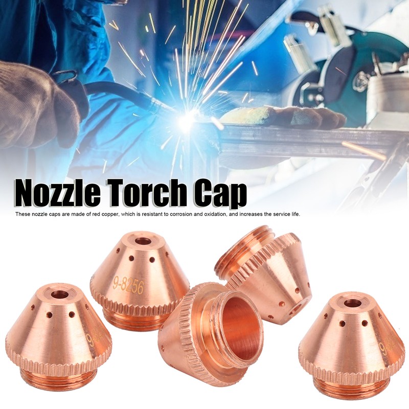 5Pcs Plasma Torch Cap Nozzle Cutting Kits Copper Welding Industrial