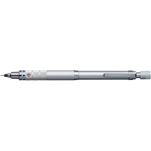 Uni Kuru Toga Roulette Model Auto Lead Rotation 0.5mm Mechanical Pencil, Silver Body (M510171P.26)