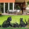 Feld Kunst Garten Metall Statue Dekoration, 3 Katze exponierte Silhouette