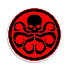 Hydra Army Superhero Red Skull Sticker Decal Notebook Car Laptop 5.5"x5.5"