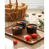 Tikooere Ramekins 2.5 oz,Oven Safe Small Ramekins for Creme Brulee,Souffle,Black