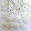 MajorCrafts® 60pcs 11.5mm Cream White Pearlescent Galaxy Effect 2 Holes
