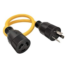 Parkworld 61773 NEMA L5-20P to L6-20R Adapter Cord, Twist Lock L5 20A Plug to 20A Socket Adapter Cord, 2FT ONLY Output 125V