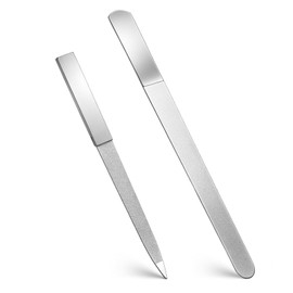 2 PCS Metal Nail File, Double-Sided Stainless Steel Nail Files