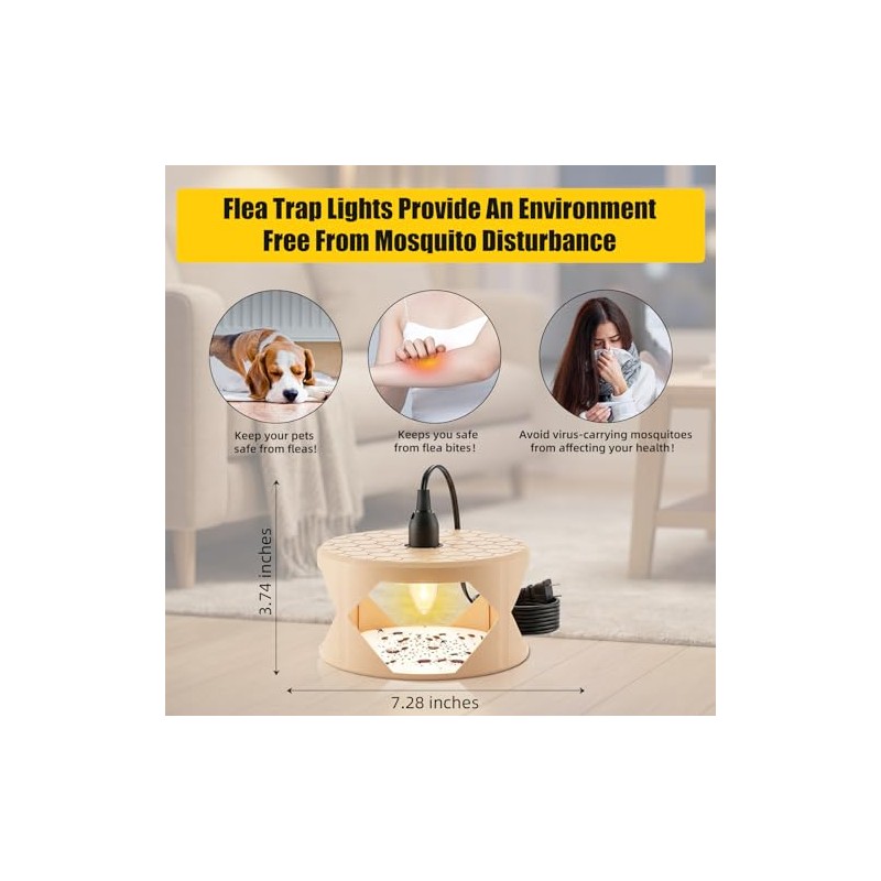 2026 Flea Traps for Inside Your Home 4Pack Flea Light