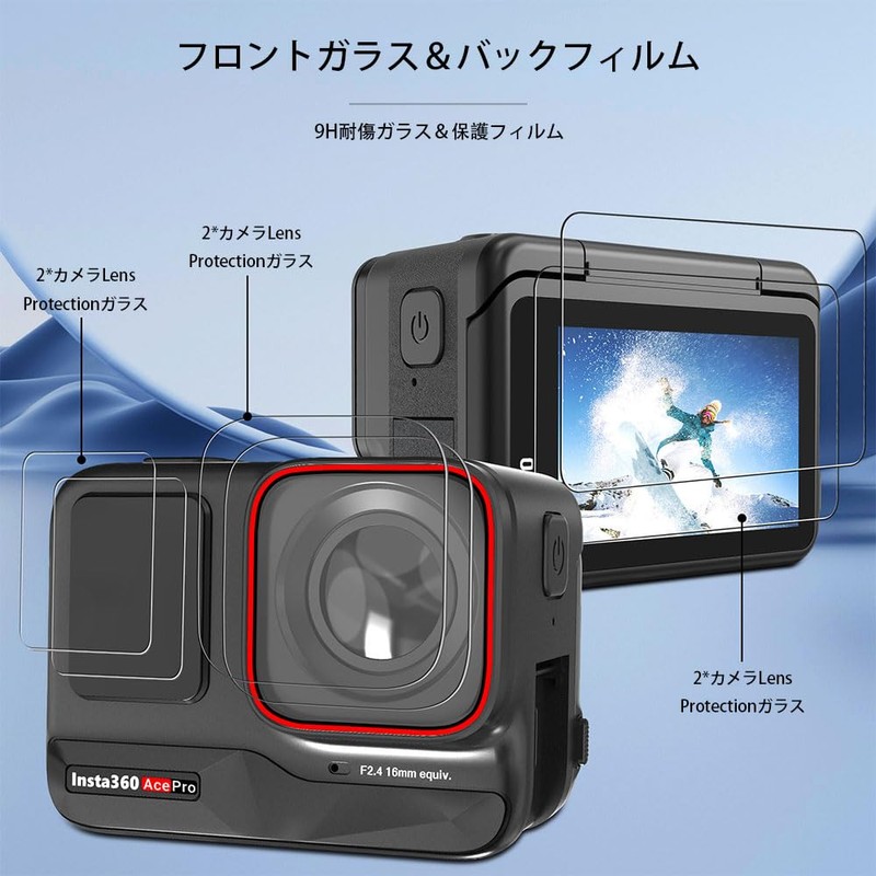 For Insta360 Ace Pro Tempered Glass Protective Film, YCJDP Asahi