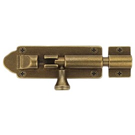 Barrel Bolt Latch Heavy Duty Large barn Door Locks Antique Brass Door Latch Security Sliding Slide Latch Lock Oil Rubbed Bronze(5.0inch)