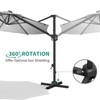 HarmoHaby 10FT Patio Umbrella Cantilever Offset with Base Included, 360-Degree