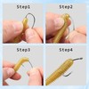 Shaddock Fishing Barbless Carp Fishing Hooks, Circle Curve Shank Crank