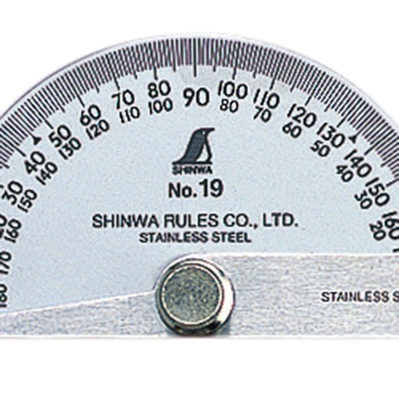 シンワ測定(Shinwa Sokutei) ナット 座金 プロトラクター No.19 ステン兼用 シルバー 99505