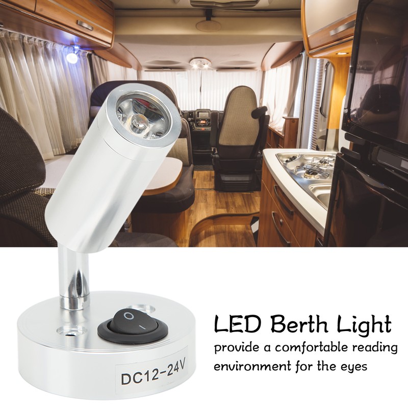 RV Bedside Reading Light Rotatable Wall Mount LED Spot Reading