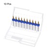 QUARKZMAN 10 Pieces PCB Drill Bits 1/8 Inch Shank 0.2