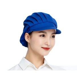 Jaspfct 1 pieza/4 piezas de sombreros de cocina-panadero de cocina para el pelo redecillas de servicio de alimentos tapas para adultos, Darkbluehalfnet, Talla única
