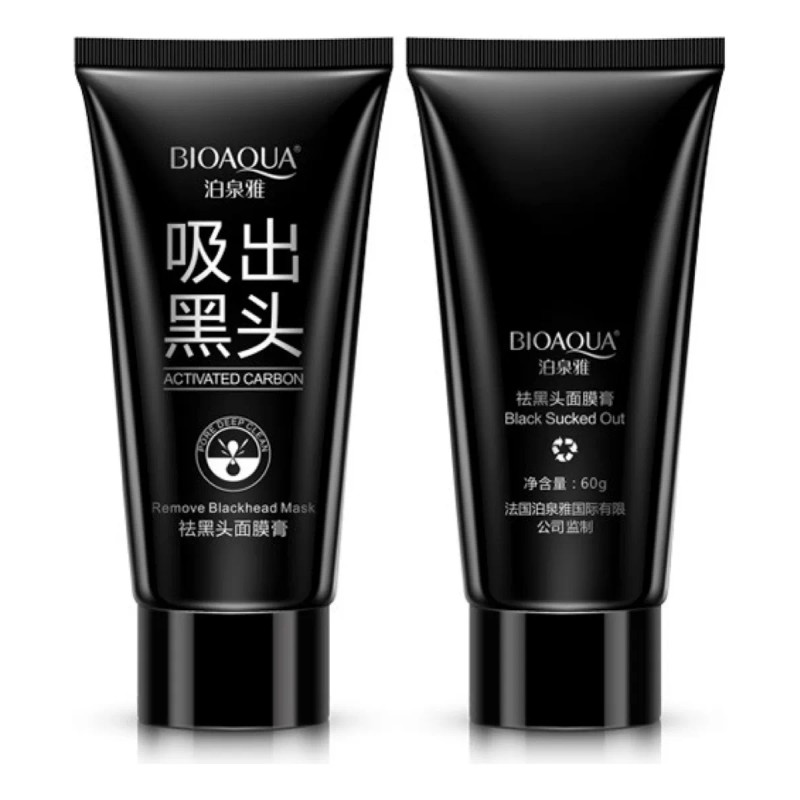 Mascarilla Negra Carbón Puntos Negros