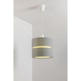 CGC Lighting 2 Tier Round Ceiling Light 26cm Bedroom Living Room Grey