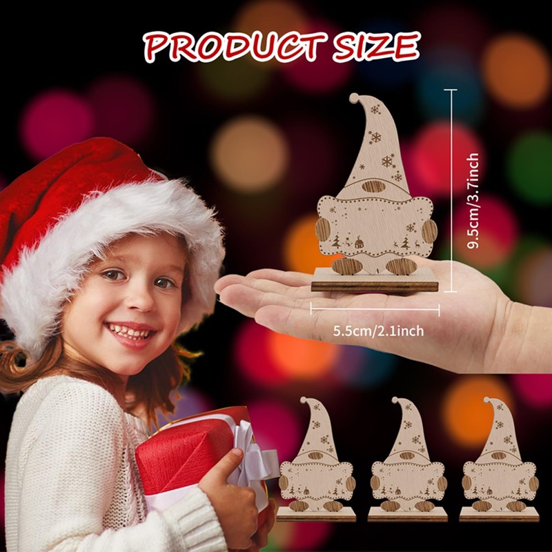 Povxlum 15 Pcs Christmas Gnome Place Name Place Settings Rustic