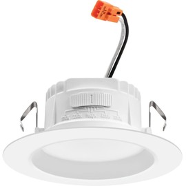Juno RB4S SWW5 MW M6 RetroBasics Retrofit LED Downlight, Switchable, Matte White, 4 Inch