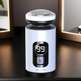 Men's Electric Shavers, Portable Small Electric Razor, Waterproof Beard Trimmer for Daily Use Gym Offices Travel Bathroom Outdoor Urgency