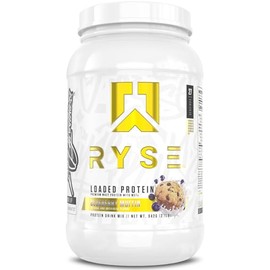 Ryse Loaded Protein Powder  25g Whey Protein Isolate  Concentrate  with Prebiotic Fiber  MCTs  Low Carbs  Low Sugar  27 Servings (Blueberry Muffin)   